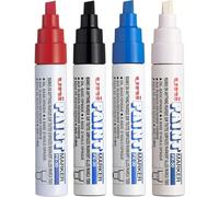 uni Paint Marker PX-30 - Set di 4 pennarelli permanenti a base di olio, punta a scalpello da 4 - 8,5 mm, coprenti e resistenti alle intemperie, per metallo, vetro, plastica e pietra