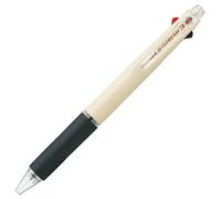 uni - Penna a sfera Jetstream 3 colori nero, rosso, blu inchiostro 0,5 mm, avorio (SXE340005.46)