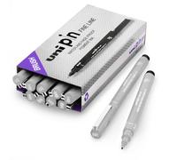 Uni Pin Fineliner Disegno Penna - Grigio Chiaro Inchiostro - Spazzola Nib - Pack