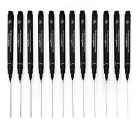 Uni Pin Fineliner - Set completo di 11 gradi + extra 0,5 mm, inchiostro nero, confezione da 12