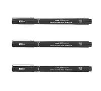 Uni Pin Penna da disegno (0,5 mm) Confezione da 3 Nero