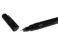 Uni Pin - Penna da disegno con punta da 0,05 mm e tratto fine - Impermeabile non sbiadisce - Nero