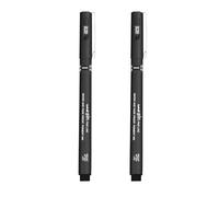 Uni Pin - Penne da disegno, inchiostro nero, punta da 0,2 mm, confezione da 2