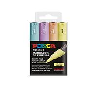 UNI Posca Astuccio da 4 pennarelli PC1M a punta conica extra fine