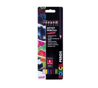 Uni Posca Confezione Di 6 Matite Colorate Assortite