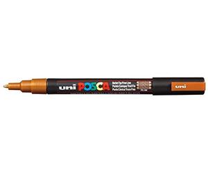 UNI POSCA EVIDENZIATORE PC-3M PITTURA VETRO Penna Fine proiettile punta 1.3mm bronzo