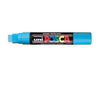 Uni Posca Marker PC-17K - Pennarello per vetro, punta larga a scalpello, 15 mm, colore: Azzurro