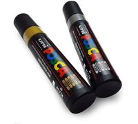 Uni Posca PC-17K Pennarello Per Pittura A Base D'Acqua Extra Largo Oro E Argento