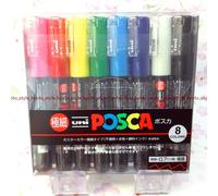 Uni Posca PC-1M 8C Pennarello Extra Punta Fine 0.7mm 8 Colore 51704 JP Import