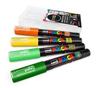 Uni POSCA PC-1M Pennarelli Per Arte Confezione Da 4 In Portafoglio Toni Agrumati