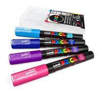 Uni POSCA PC-1M Pennarelli Per Arte Confezione Da 4 In Portafoglio Toni Notturni