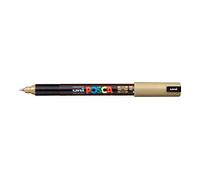 UNI MITSUBISHI - M PC1MR ORO - Marcatore a base d'acqua Uni Posca Pen PC1M - punta extra fine 0,7mm - oro - Uni Mitsubishi - 69913 - Conf. da 1 Pz. - M PC1MR ORO