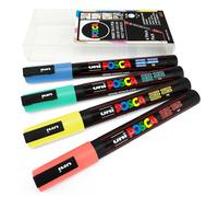 Uni Posca - PC-3M Arte Pittura Marcatori - Set Di 4 - Pastello Primario Tonalità