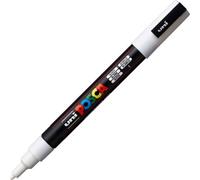 Uni Posca PC-3M Pennarello 0,9 - 1,3 mm 01 White 1 pz