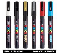 Uni Posca PC-3M Pennarello Per Arte - Set Di 6 Colori Più Popolari