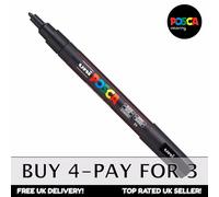 Uni Posca PC-3M Pittura Arte Evidenziatori Nero Singolo Penna