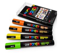 Uni Posca PC-5M Arte Pennarello Agrumi Tonalità Set Di 4 IN Plastica Portafoglio