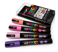 Uni Posca PC-5M Arte Pennarello Fioritura Tonalità Set Di 4 IN Plastica A