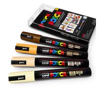 Uni Posca PC-5M Arte Pennarello Pittura Penne -caldo Neutro - Set Di 4 IN
