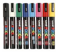 Uni posca PC-5M Marcatore a Vernice Penne Arte - 8 Confezione - Proiettile Punta