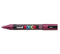 Uni Posca, PC-5M, pennarello a punta rotonda fine, per scrivere su vernici e vetro, tratto da 2,5 mm, colore vinaccia (lingua italiana non garantita)
