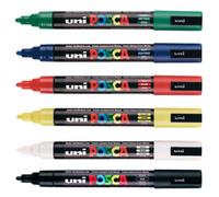 Uni Posca PC-5M Pittura Evidenziatore - 6 Penna Set Di Migliore Vendita Colori