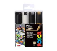 Uni Posca PC-8K Larga Scalpello Pittura Marcatori Mono Colori Set 4pc