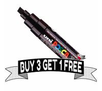 Uni POSCA PC-8K Pennarello - Nero Larga Scalpello Punta 8mm Linea - Buy 4, Pay 3