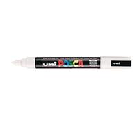 Uni Posca PC5M Marker Medium Tip Line Width 1.8-2.5mm White Ref 9002111 [Pack 12]