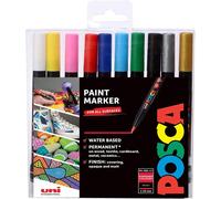 Uni Posca PCF-350 Pennello Pittura Marcatori Standard Colori Set Di 10