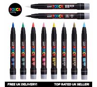 Uni posca PCF-350 Pittura Pennarello Spazzola con Punta - Confezione 10 (Colori)