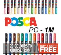 Uni Posca Pennarelli per Pittura Impermeabili Tutte le Misure e Colori