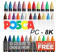 Uni Posca Pennarelli per Pittura Impermeabili Tutte le Misure e Colori