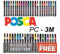 Faber-Castell uni-ball 186579 - Marcatore POSCA con punta tonda fine, viola glitterato