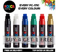 UNI POSCA Pennarello PC-17K XXL Punta A Cuneo - 10 Colori ACQUISTA 4, PAGA 3