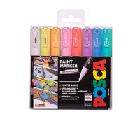 Uni Posca 60.1924 Set di pennarelli acrilici 0,7 mm Soft Colors 8 pz