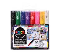 Uni Posca Pittura Marcatori PC-1M Extra Punta Fine Set Di 8 Standard Colori