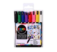 Uni Posca Pittura Marcatori PC-1MR Ultra-Sottile Set Di 8 Standard Colori