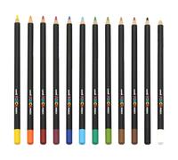 Uni POSCA Professionale Olio E Cera Matite Colorate KPE-200 - Essenziale 12 Pack