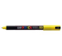 UNI MITSUBISHI - M PC1MR G - Marcatore a base d'acqua Uni Posca Pen PC1M - punta extra fine 0,7mm - giallo - Uni Mitsubishi - 69911 - Conf. da 1 Pz. - M PC1MR G