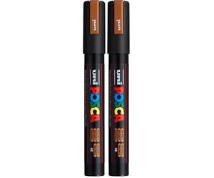 uni ROTULADOR Uniposca PC-5M Bronce (Confezione da 2)
