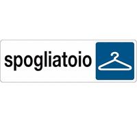 UNI - Spogliatoio - CARTELLO SEGNALETICO ISO 7010 in Adesivo Resistente, Pannello in Forex o Pannello In Alluminio (ADESIVO 30X12 CM)