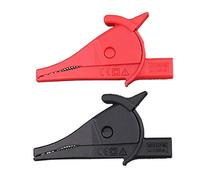 UNI-T Clip a coccodrillo isolate UT-C02B con attacco a vite M4, lunghezza: 80 mm, apertura clip: 36 mm