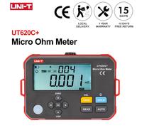 UNI-T Micro Ohm Meter UT620C+ 0,001 mΩ~300.0 KΩ Tester digitale CC a bassa resistenza Test di isolamento Display LCD IP54