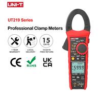 UNI-T Pinza amperometrica digitale professionale 1000V AC DC UT219DS UT219E Vero RMS Spegnimento automatico Test sequenza motore trifase Inrush