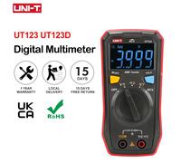 UNI-T UT123 UT123D Mini multimetro digitale Tester di temperatura dati AC DC voltmetro tasca tensione Ampere Ohm Meter gamma automatica