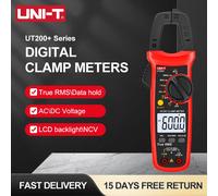 UNI-T UT202A+ UT204+ Pinza amperometrica digitale UT201 UT202 UT203 Plus Gamma automatica Vero RMS Voltmetro Amperometro Tester elettrico Multimetro