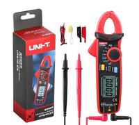 UNI-T UT210D - Mini misuratore digitale a pinza 200 A AC DC, corrente True RMS, amperometro a pinza per frequenza di tensione, tester di temperatura, multimetro con clip a coccodrillo, per uso