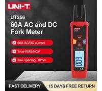 UNI-T UT256 Pinza Amperometrica Digitale 60A AC/DC, Amperometro a Pinza True RMS, Tester NCV ad Alta Precisione