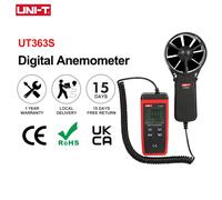 UNI-T UT363S Mini Anemometro Velocità Del Vento Tester di Temperatura Display LCD Velocità del Flusso D'aria MAX/AVG Misura Vento Livello 1 ~ 12